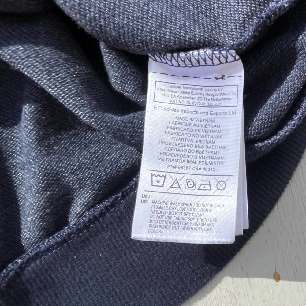 Kid's‎ Adidas Sweatshirt Blue Solid S Street Casual Gym Active Logo Casual Retro
